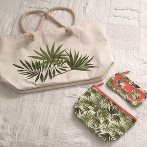 3 Piece Tropical Travel Tote